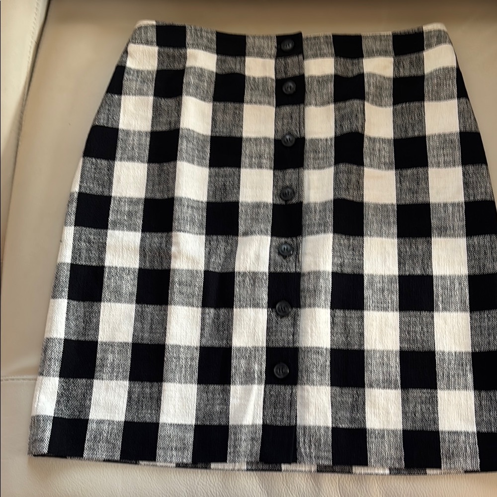 Talbots Black and White knee length A-line Skirt